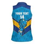 Norths Rugby Custom Women Sleeveless Polo Shirt Go Devils Mascot Sporty Style - Aussie Hoodie