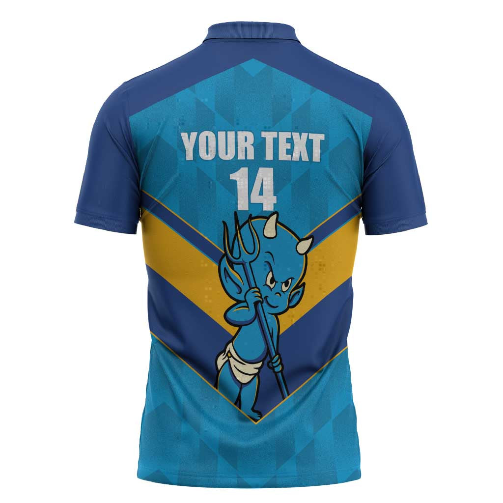 Norths Rugby Custom Zipper Polo Shirt Go Devils Mascot Sporty Style - Aussie Hoodie