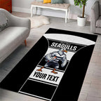 Tweed Heads Rugby Custom Area Rug Go Seagulls Mascot Sporty Style - Aussie Hoodie