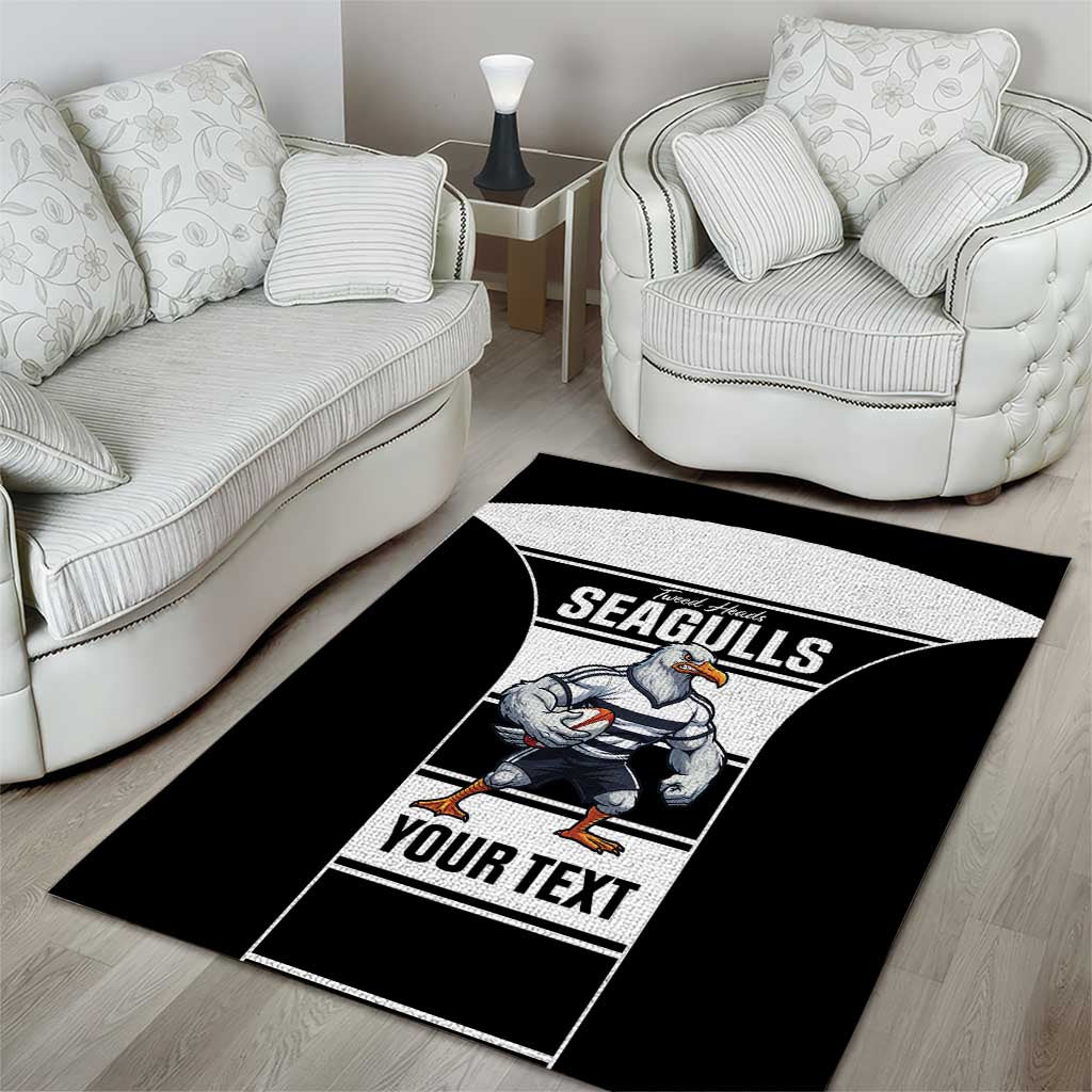 Tweed Heads Rugby Custom Area Rug Go Seagulls Mascot Sporty Style - Aussie Hoodie