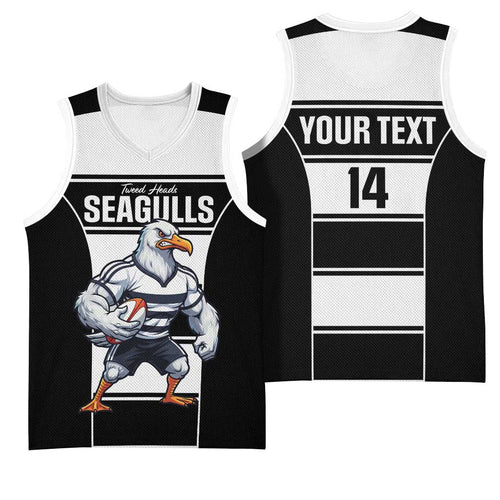 Tweed Heads Rugby Custom Basketball Jersey Go Seagulls Mascot Sporty Style - Aussie Hoodie