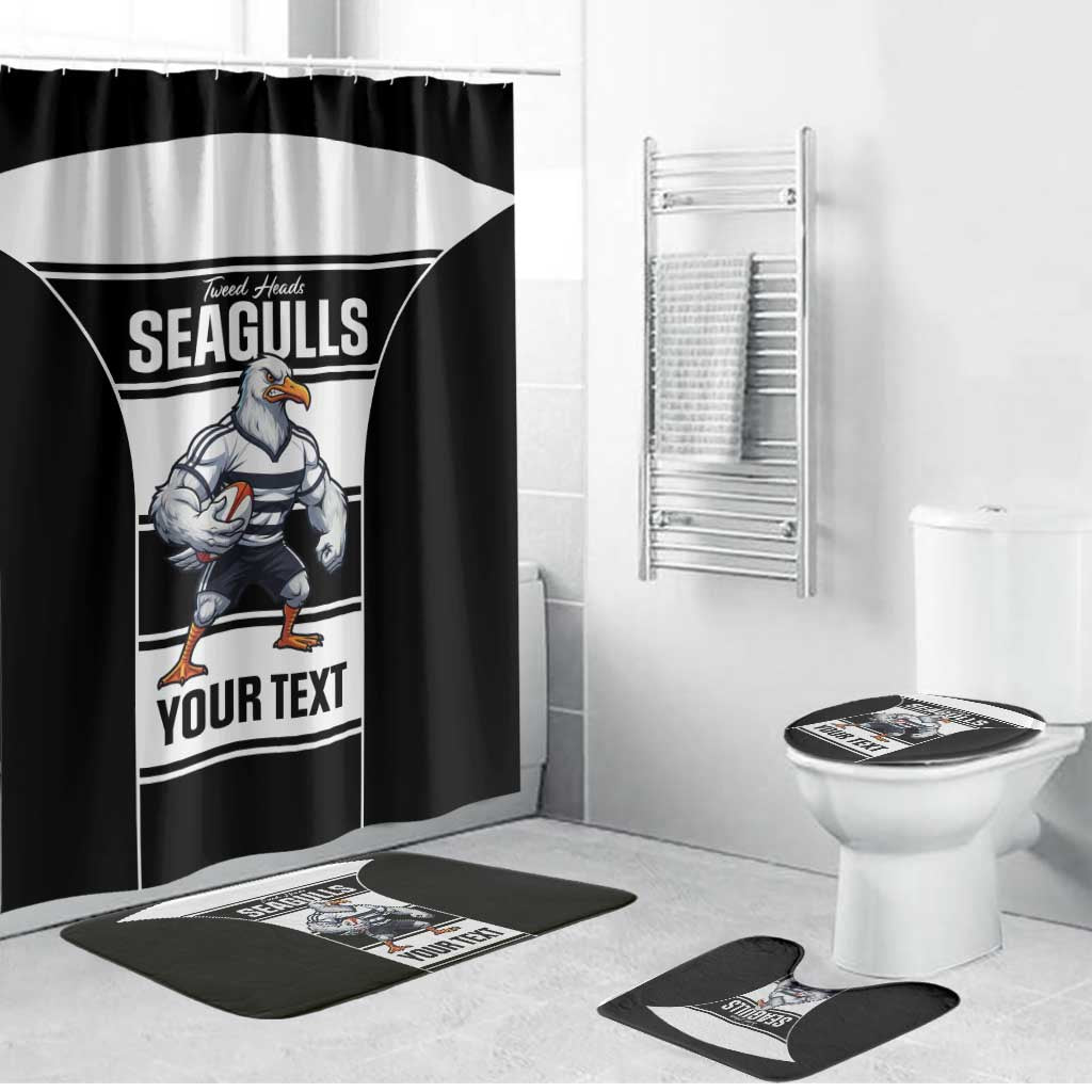 Tweed Heads Rugby Custom Bathroom Set Go Seagulls Mascot Sporty Style - Aussie Hoodie