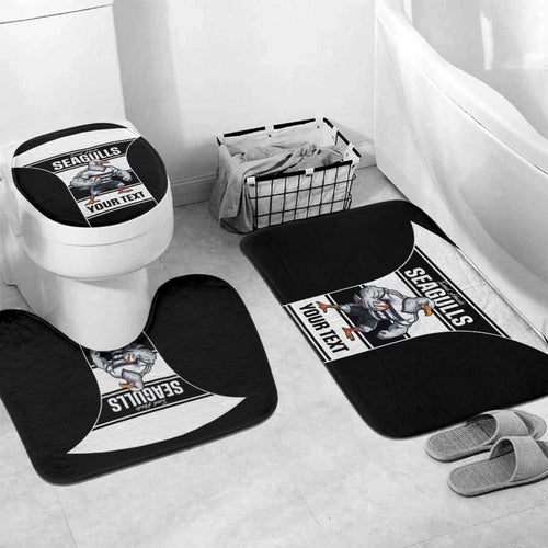Tweed Heads Rugby Custom Bathroom Set Go Seagulls Mascot Sporty Style - Aussie Hoodie