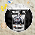 Tweed Heads Rugby Custom Beach Blanket Go Seagulls Mascot Sporty Style - Aussie Hoodie