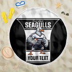 Tweed Heads Rugby Custom Beach Blanket Go Seagulls Mascot Sporty Style - Aussie Hoodie