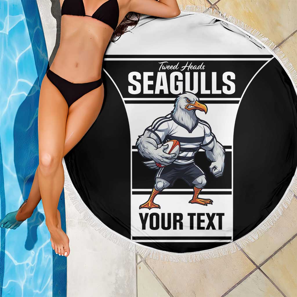 Tweed Heads Rugby Custom Beach Blanket Go Seagulls Mascot Sporty Style - Aussie Hoodie