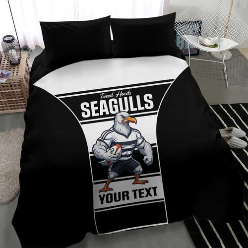 Tweed Heads Rugby Custom Bedding Set Go Seagulls Mascot Sporty Style - Aussie Hoodie