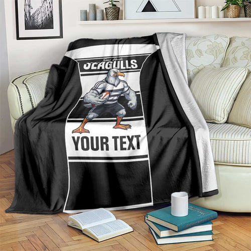 Tweed Heads Rugby Custom Blanket Go Seagulls Mascot Sporty Style - Aussie Hoodie