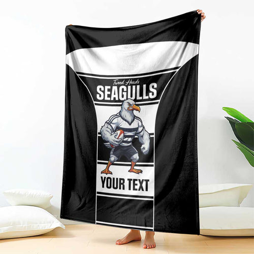 Tweed Heads Rugby Custom Blanket Go Seagulls Mascot Sporty Style - Aussie Hoodie
