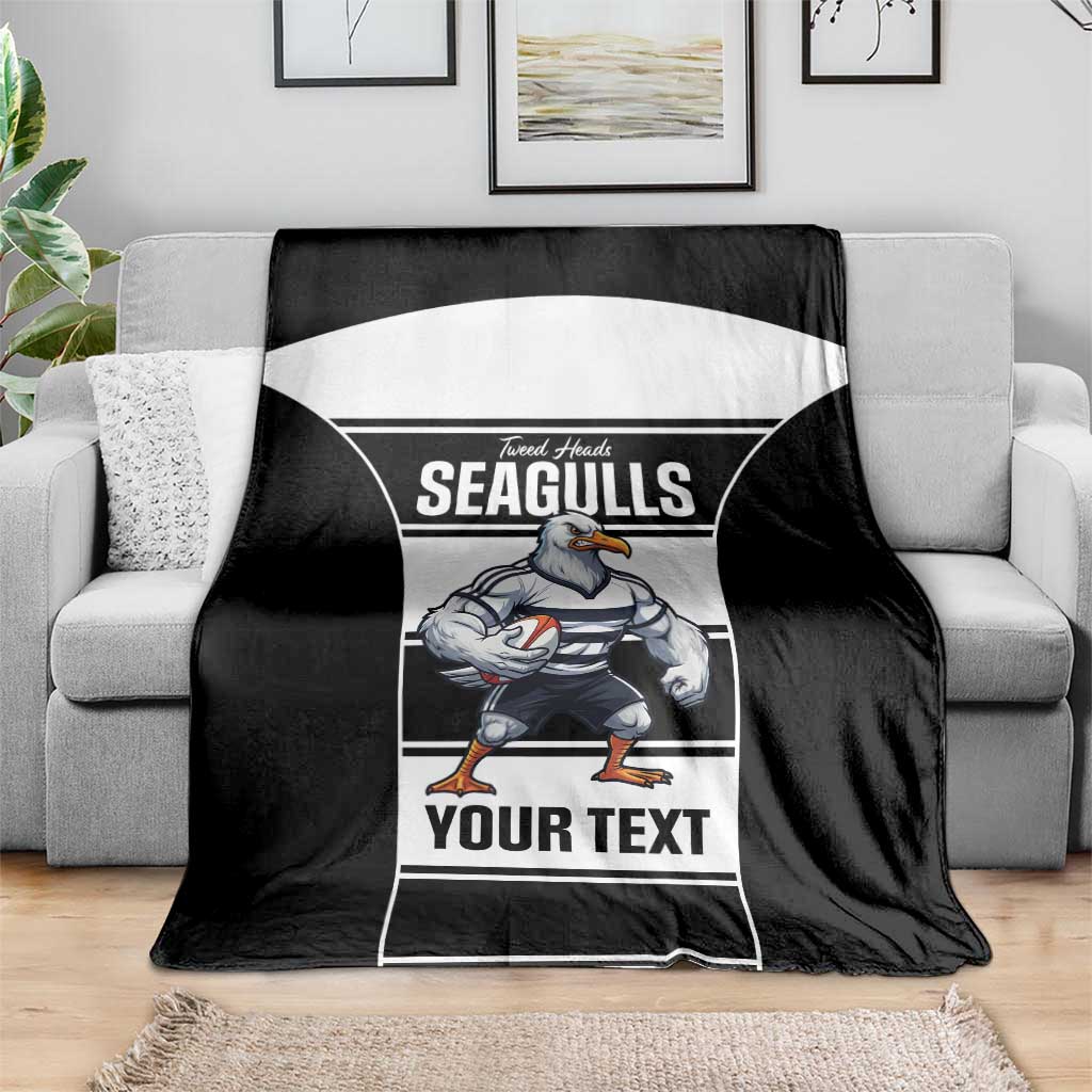 Tweed Heads Rugby Custom Blanket Go Seagulls Mascot Sporty Style - Aussie Hoodie