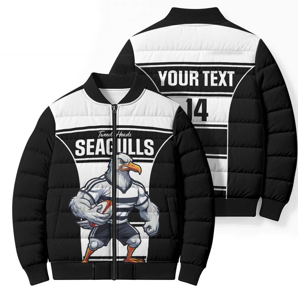 Tweed Heads Rugby Custom Bomber Puffer Jacket Go Seagulls Mascot Sporty Style - Aussie Hoodie