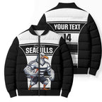 Tweed Heads Rugby Custom Bomber Puffer Jacket Go Seagulls Mascot Sporty Style - Aussie Hoodie