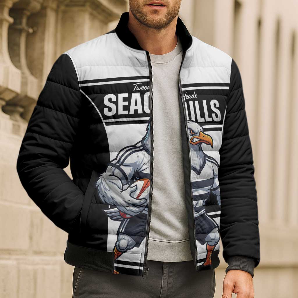 Tweed Heads Rugby Custom Bomber Puffer Jacket Go Seagulls Mascot Sporty Style - Aussie Hoodie