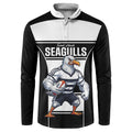 Tweed Heads Rugby Custom Button Sweatshirt Go Seagulls Mascot Sporty Style - Aussie Hoodie