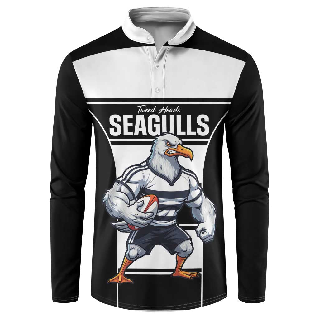 Tweed Heads Rugby Custom Button Sweatshirt Go Seagulls Mascot Sporty Style - Aussie Hoodie