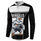 Tweed Heads Rugby Custom Button Sweatshirt Go Seagulls Mascot Sporty Style - Aussie Hoodie