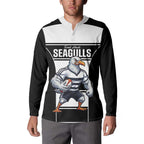 Tweed Heads Rugby Custom Button Sweatshirt Go Seagulls Mascot Sporty Style - Aussie Hoodie