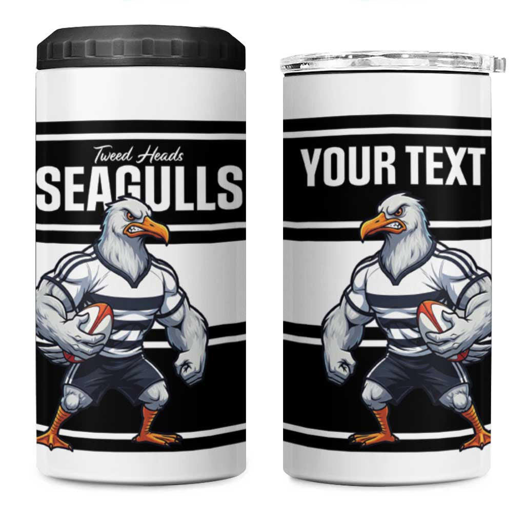 Tweed Heads Rugby Custom 4 in 1 Can Cooler Tumbler Go Seagulls Mascot Sporty Style - Aussie Hoodie
