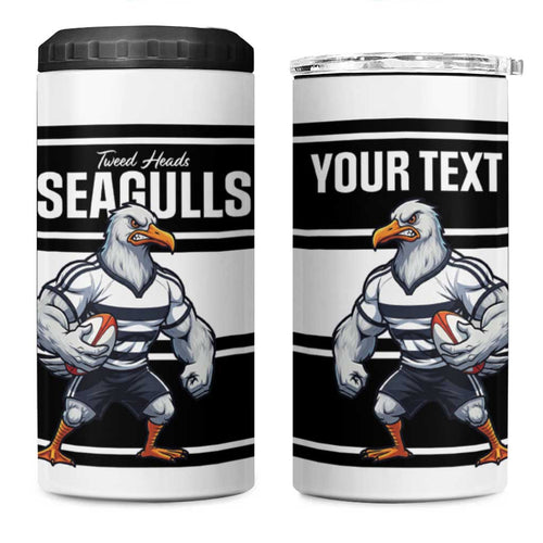 Tweed Heads Rugby Custom 4 in 1 Can Cooler Tumbler Go Seagulls Mascot Sporty Style - Aussie Hoodie