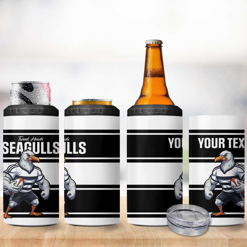 Tweed Heads Rugby Custom 4 in 1 Can Cooler Tumbler Go Seagulls Mascot Sporty Style - Aussie Hoodie