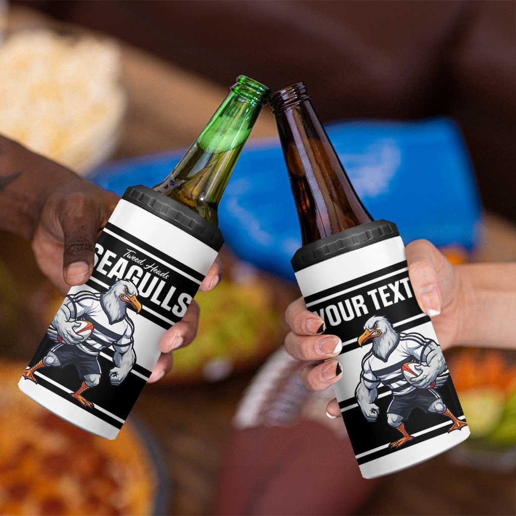 Tweed Heads Rugby Custom 4 in 1 Can Cooler Tumbler Go Seagulls Mascot Sporty Style - Aussie Hoodie