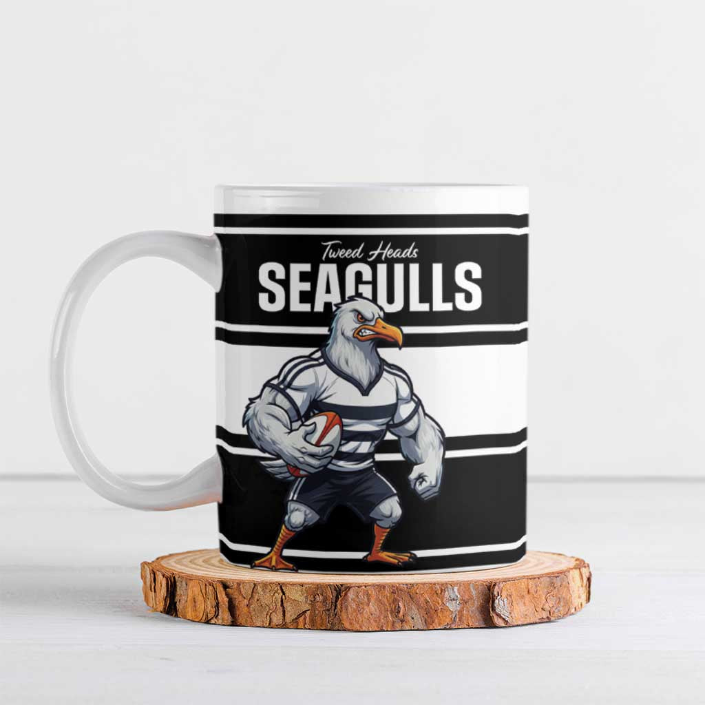 Tweed Heads Rugby Custom Ceramic Mug Go Seagulls Mascot Sporty Style - Aussie Hoodie