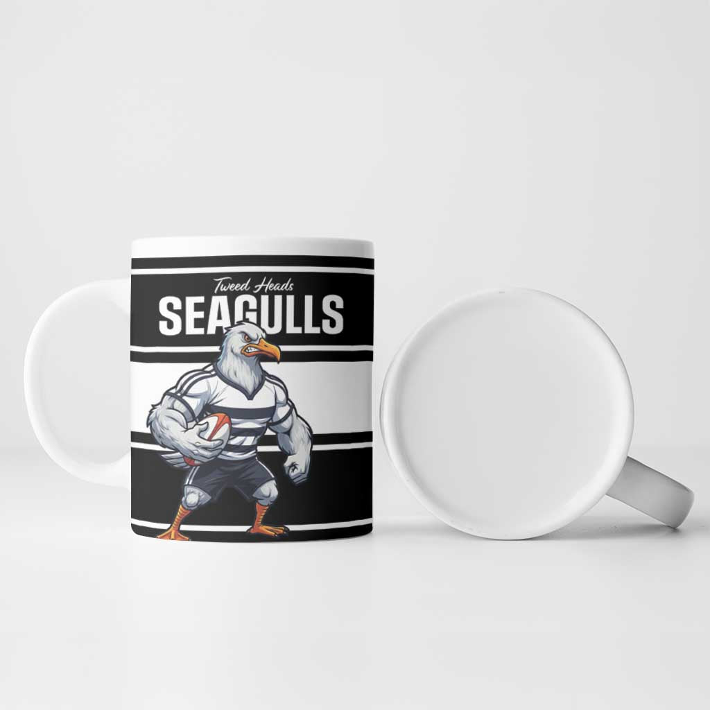 Tweed Heads Rugby Custom Ceramic Mug Go Seagulls Mascot Sporty Style - Aussie Hoodie