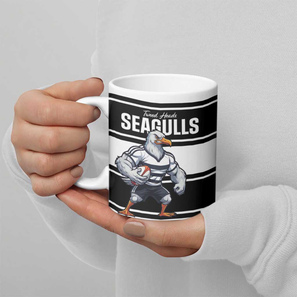Tweed Heads Rugby Custom Ceramic Mug Go Seagulls Mascot Sporty Style - Aussie Hoodie