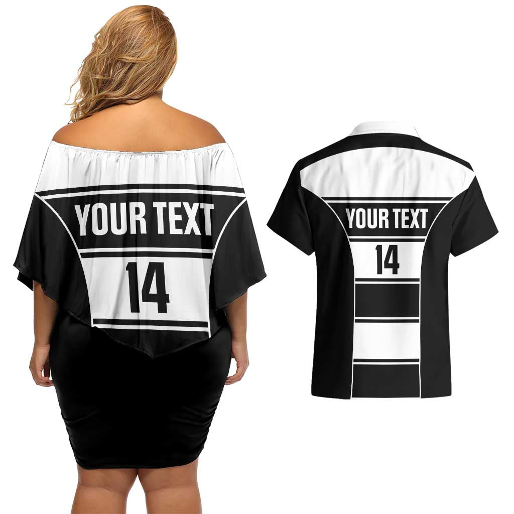 Tweed Heads Rugby Custom Couples Matching Off Shoulder Short Dress and Hawaiian Shirt Go Seagulls Mascot Sporty Style - Aussie Hoodie