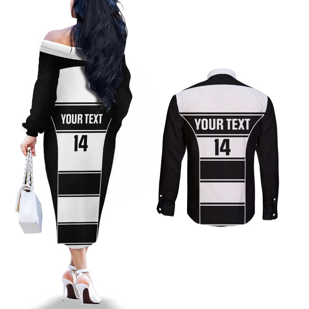 Tweed Heads Rugby Custom Couples Matching Off The Shoulder Long Sleeve Dress and Long Sleeve Button Shirt Go Seagulls Mascot Sporty Style - Aussie Hoodie