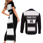 Tweed Heads Rugby Custom Couples Matching Short Sleeve Bodycon Dress and Long Sleeve Button Shirt Go Seagulls Mascot Sporty Style - Aussie Hoodie