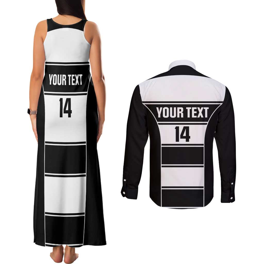 Tweed Heads Rugby Custom Couples Matching Tank Maxi Dress and Long Sleeve Button Shirt Go Seagulls Mascot Sporty Style - Aussie Hoodie