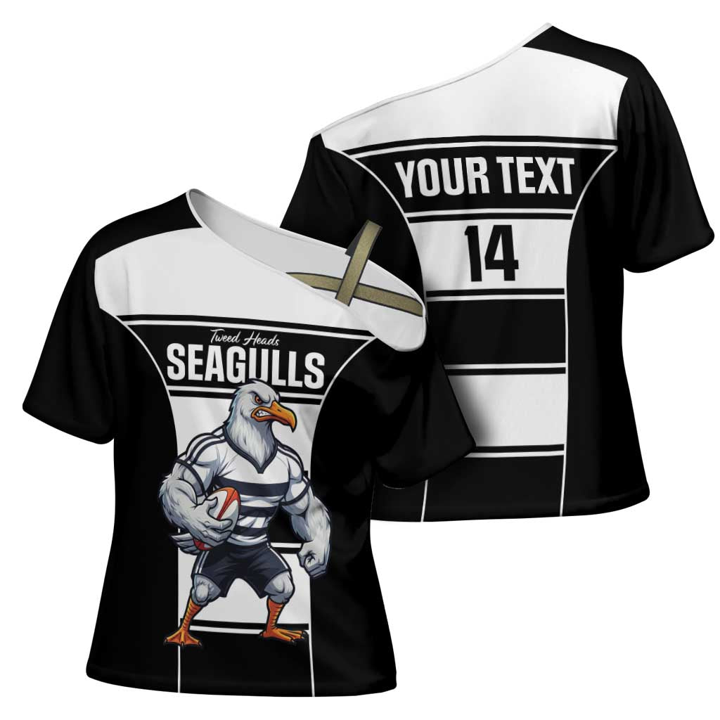 Tweed Heads Rugby Custom Cross Shoulder Shirt Go Seagulls Mascot Sporty Style - Aussie Hoodie