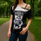 Tweed Heads Rugby Custom Cross Shoulder Shirt Go Seagulls Mascot Sporty Style - Aussie Hoodie