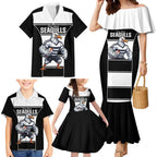 Tweed Heads Rugby Custom Family Matching Mermaid Dress and Hawaiian Shirt Go Seagulls Mascot Sporty Style - Aussie Hoodie