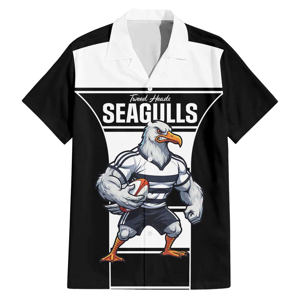 Tweed Heads Rugby Custom Family Matching Mermaid Dress and Hawaiian Shirt Go Seagulls Mascot Sporty Style - Aussie Hoodie