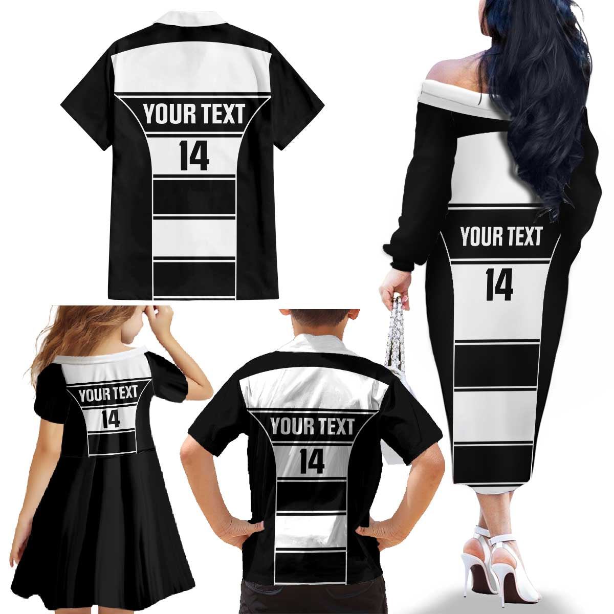 Tweed Heads Rugby Custom Family Matching Off The Shoulder Long Sleeve Dress and Hawaiian Shirt Go Seagulls Mascot Sporty Style - Aussie Hoodie