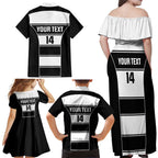 Tweed Heads Rugby Custom Family Matching Off Shoulder Maxi Dress and Hawaiian Shirt Go Seagulls Mascot Sporty Style - Aussie Hoodie