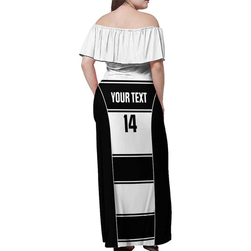 Tweed Heads Rugby Custom Family Matching Off Shoulder Maxi Dress and Hawaiian Shirt Go Seagulls Mascot Sporty Style - Aussie Hoodie