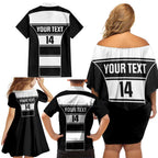 Tweed Heads Rugby Custom Family Matching Off Shoulder Short Dress and Hawaiian Shirt Go Seagulls Mascot Sporty Style - Aussie Hoodie