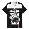 Tweed Heads Rugby Custom Family Matching Short Sleeve Bodycon Dress and Hawaiian Shirt Go Seagulls Mascot Sporty Style - Aussie Hoodie