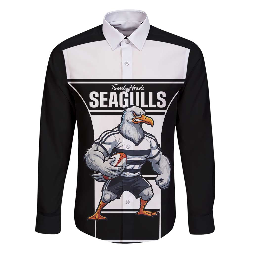 Tweed Heads Rugby Custom Family Matching Short Sleeve Bodycon Dress and Hawaiian Shirt Go Seagulls Mascot Sporty Style - Aussie Hoodie
