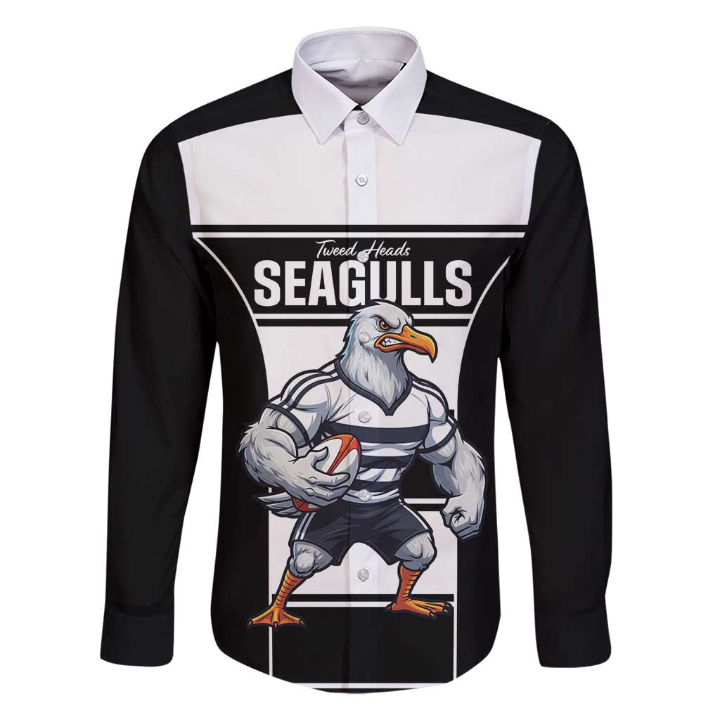 Tweed Heads Rugby Custom Family Matching Summer Maxi Dress and Hawaiian Shirt Go Seagulls Mascot Sporty Style - Aussie Hoodie