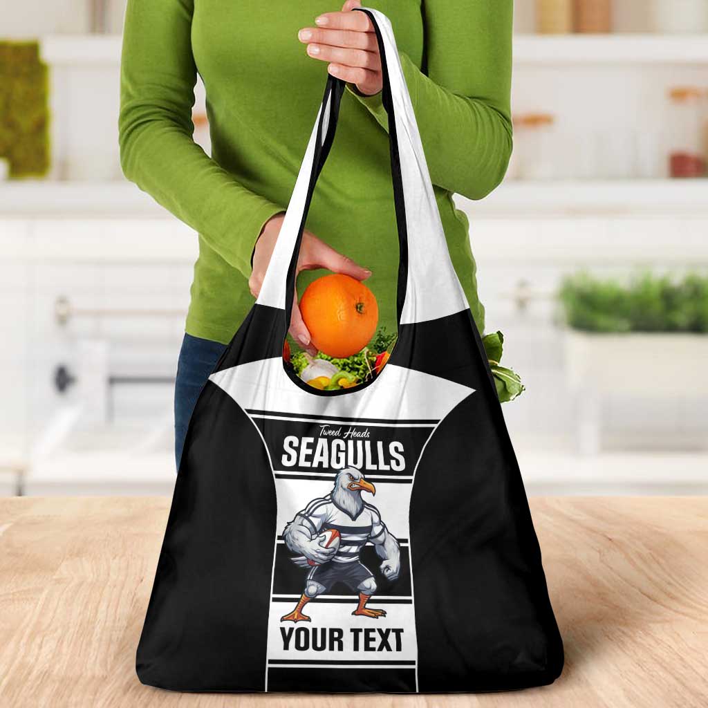 Tweed Heads Rugby Custom Grocery Bag Go Seagulls Mascot Sporty Style - Aussie Hoodie