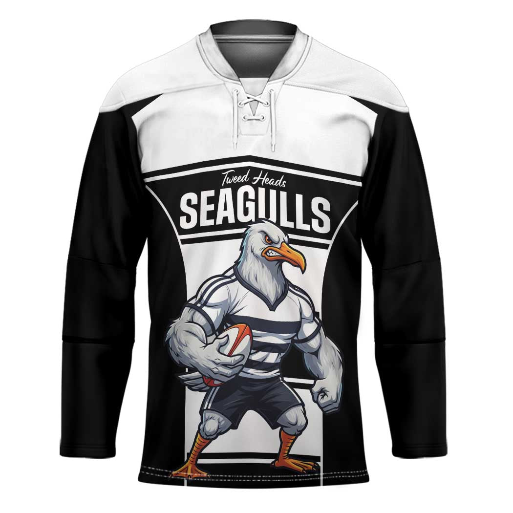 Tweed Heads Rugby Custom Hockey Jersey Go Seagulls Mascot Sporty Style - Aussie Hoodie