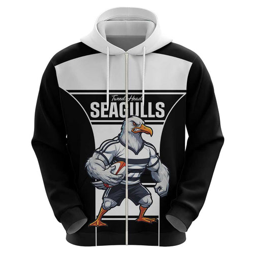 Tweed Heads Rugby Custom Hoodie Go Seagulls Mascot Sporty Style - Aussie Hoodie