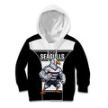 Tweed Heads Rugby Custom Kid Hoodie Go Seagulls Mascot Sporty Style - Aussie Hoodie