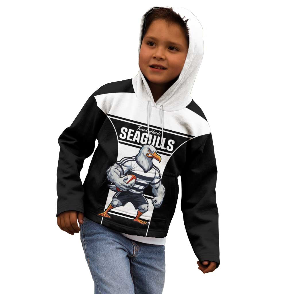 Tweed Heads Rugby Custom Kid Hoodie Go Seagulls Mascot Sporty Style - Aussie Hoodie