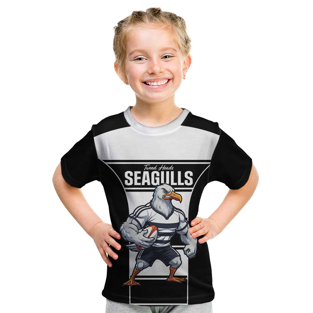 Tweed Heads Rugby Custom Kid T Shirt Go Seagulls Mascot Sporty Style - Aussie Hoodie