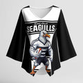 Tweed Heads Rugby Custom Kimono Sleeve Blouse Go Seagulls Mascot Sporty Style - Aussie Hoodie